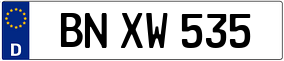 Trailer License Plate